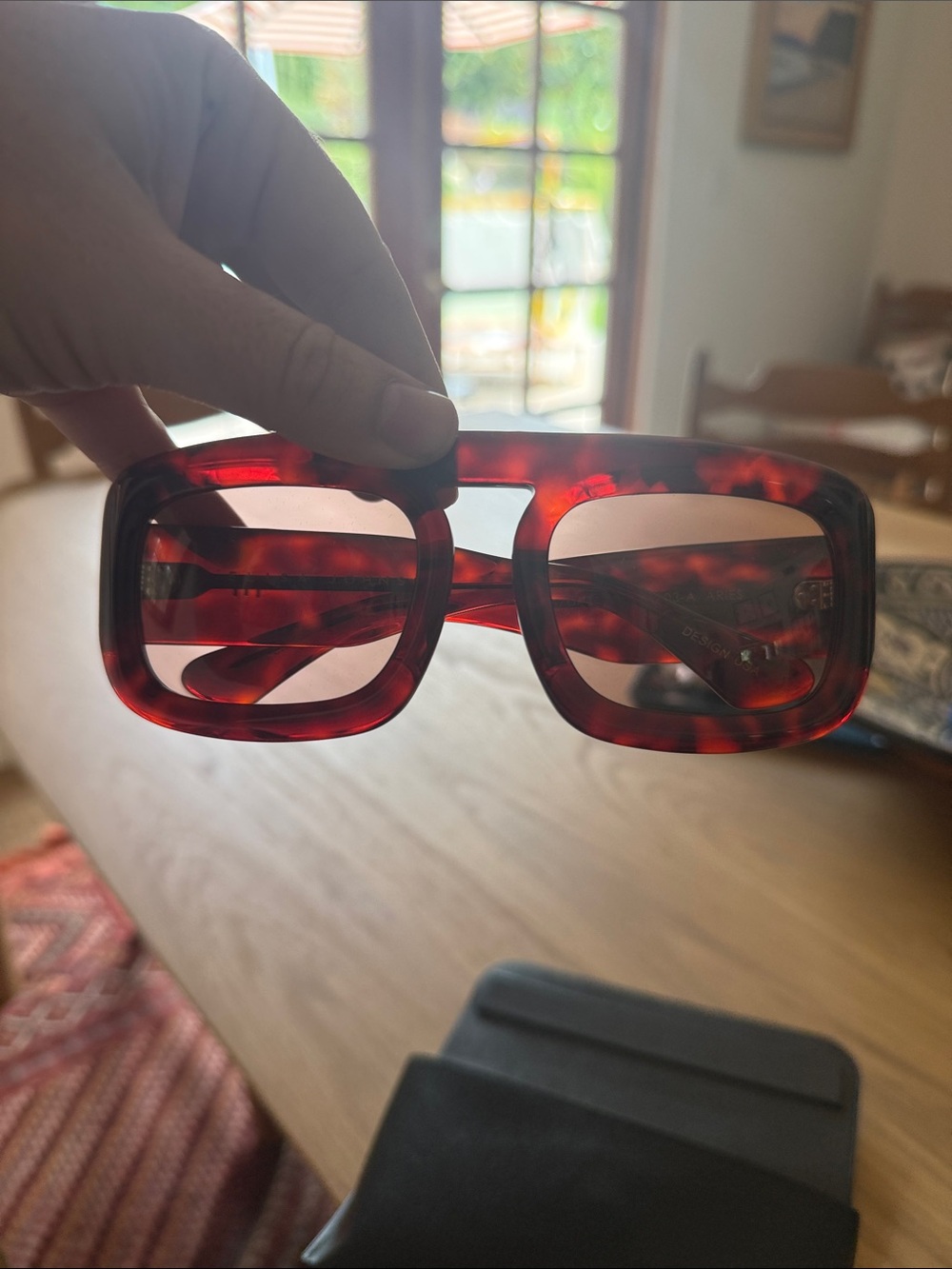 Red Tortoiseshell Square Women's Sunglasses